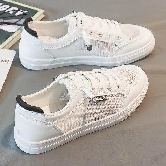 Women Shoes 2022 Comfort Breathable White Shoes Women Non Slip Lace Up Sneakers Women Fashion Mesh Casual Sport Shoes Zapatos