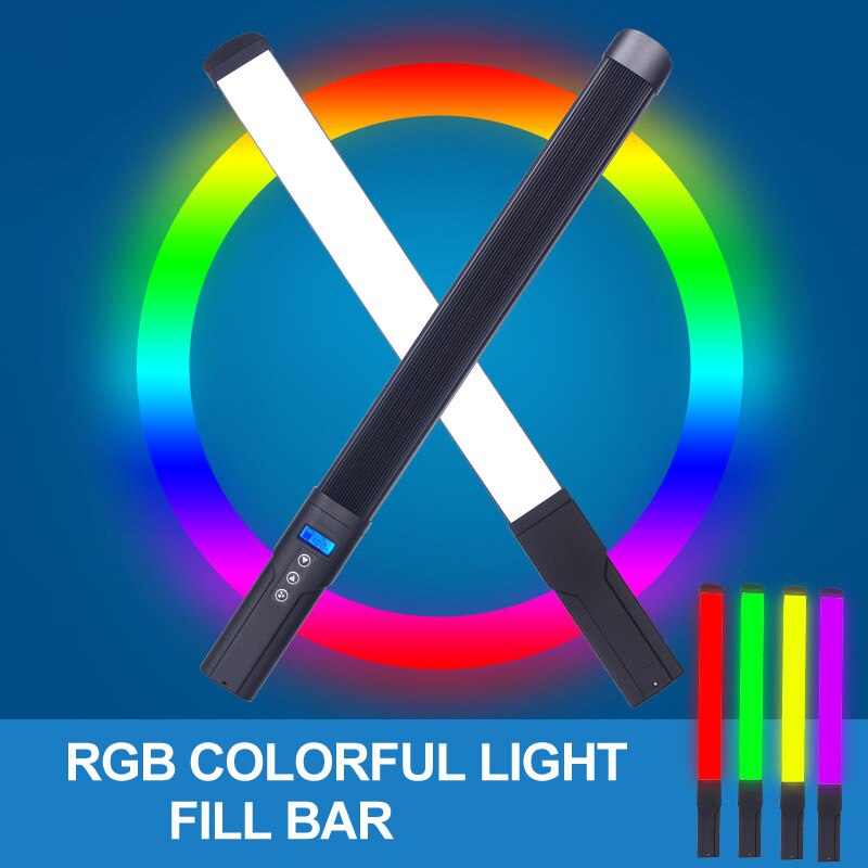 Photography Dimmable Hand-held RGB LED Selfie Fill Light Phone Camera Lamp For Makeup Video Live Studio Youtube Volg Aro De Luz