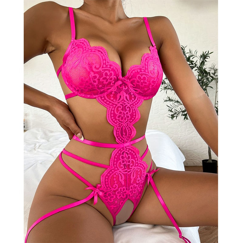 Sexi Babydoll Bare Legerie Exposed Crotch Erotic Underwear Sleepwear Transparent Porn Bodysuits Sex Clothes Hot Open Lencería