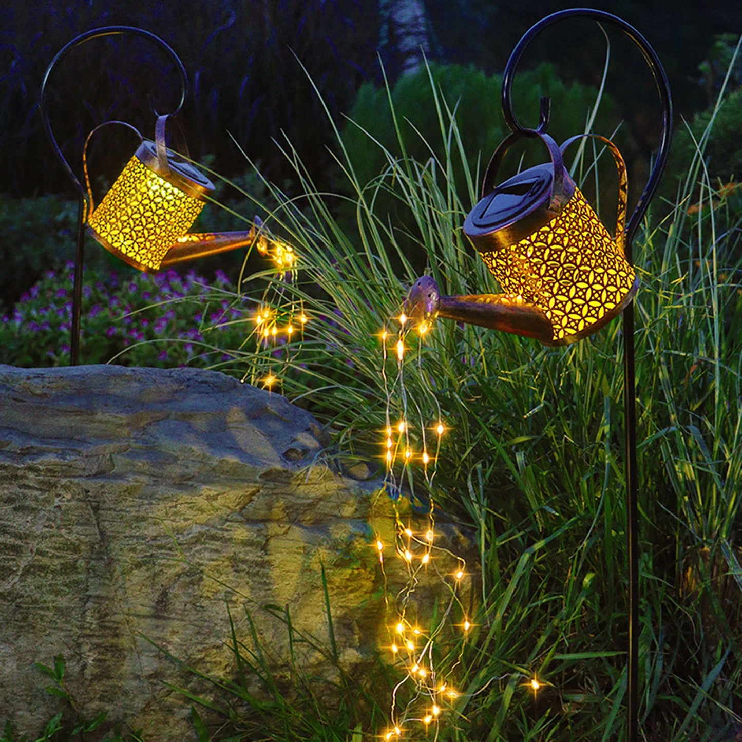 Solar led String Light Enchanted Watering Can Light Waterproof Garden Decor Yard Retro Lamp Outdoor Table Patio Lawn Yard Art