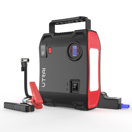 UTRAI 4 In 1 2000A Jump Starter Power Bank 16000mAh 150PSI Air Compressor Tire Pump Portable Charger Car Booster Starting Device