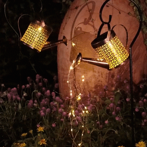 Solar led String Light Enchanted Watering Can Light Waterproof Garden Decor Yard Retro Lamp Outdoor Table Patio Lawn Yard Art