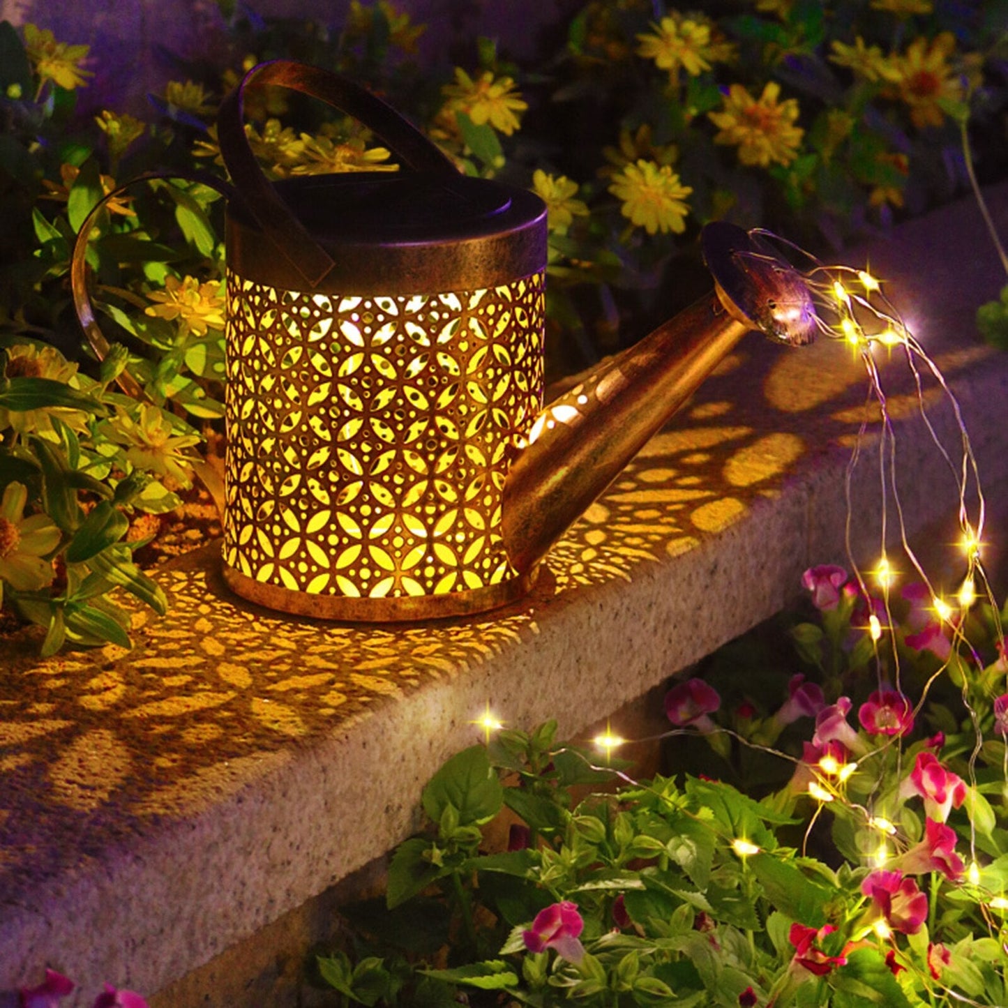 Solar led String Light Enchanted Watering Can Light Waterproof Garden Decor Yard Retro Lamp Outdoor Table Patio Lawn Yard Art