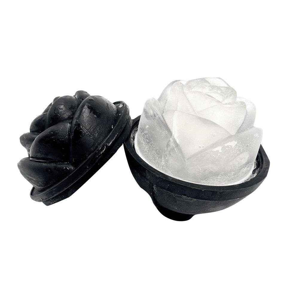 Ice Cube Trays Rose Silicon Reusable Silicone Ice cube Mold BPA Free Ice maker with Removable Lids
