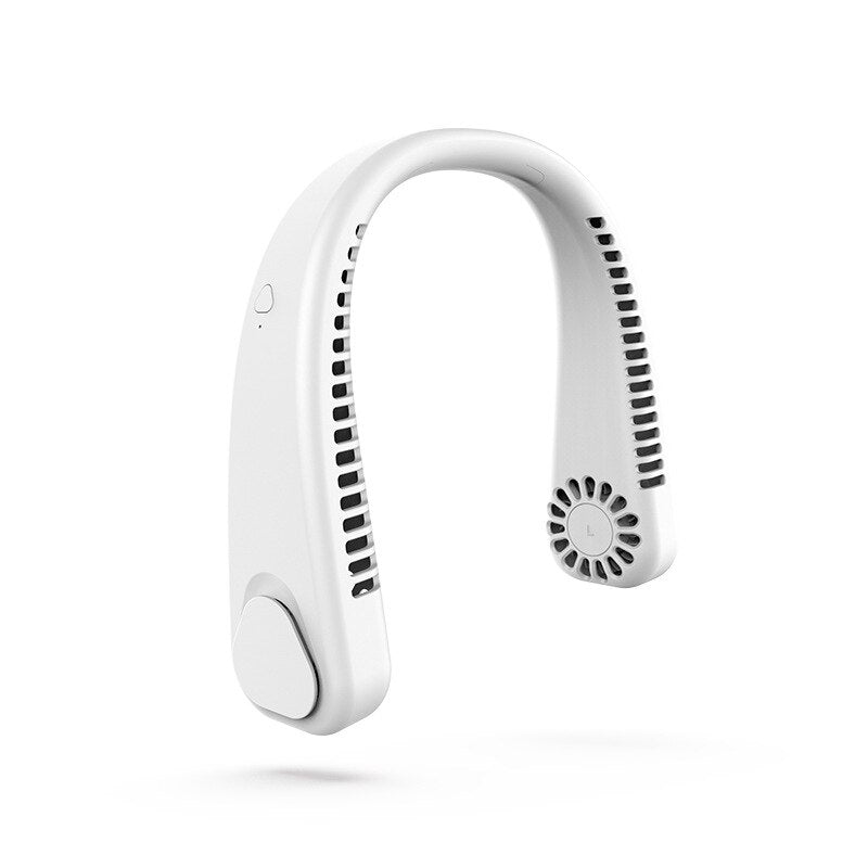 Summer Portable Hanging Neck Fan Fast Cooling USB Rechargeable Wearable Bladeless Fan Outdoor Sports Home Office Cooler