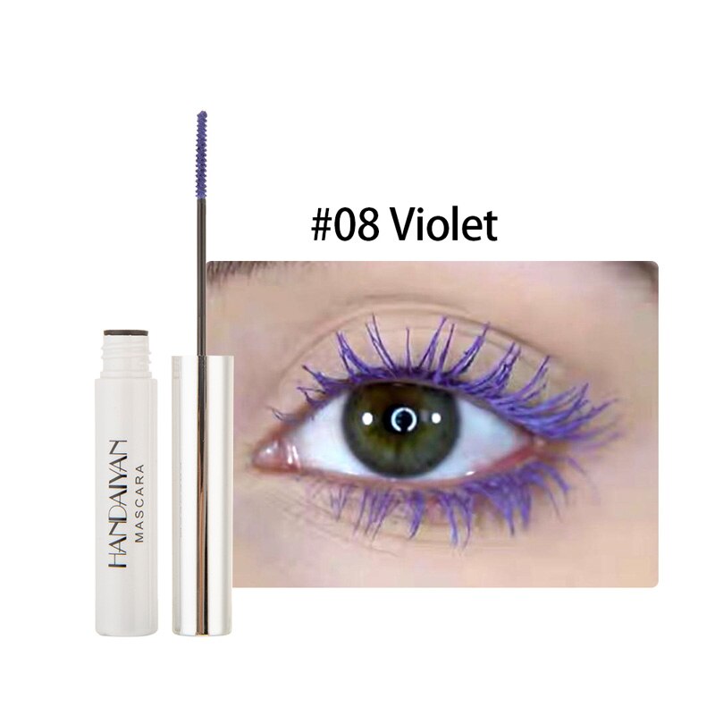 HANDAIYAN White Mascara Eyelashes Curling Liquid Pen Mascaras Eye Makeup Eye Lash Thick Cosmetics Tool Lengthening Colored Brush