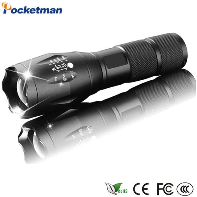 Powerful Tactical LED Flashlight Set Q5 T-6 Zoomable Portable Linternas LED Outdoor Waterproof Torch Light For Camping