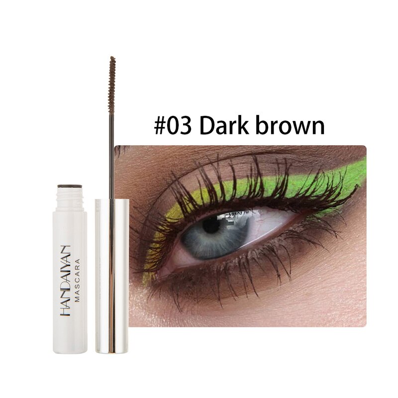 HANDAIYAN White Mascara Eyelashes Curling Liquid Pen Mascaras Eye Makeup Eye Lash Thick Cosmetics Tool Lengthening Colored Brush