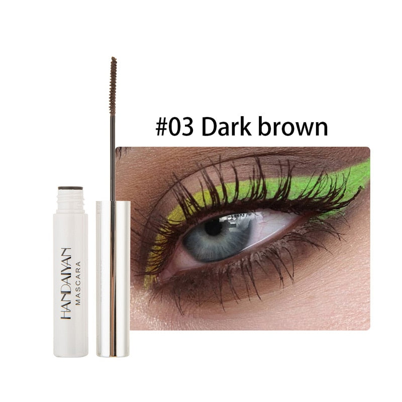 HANDAIYAN White Mascara Eyelashes Curling Liquid Pen Mascaras Eye Makeup Eye Lash Thick Cosmetics Tool Lengthening Colored Brush
