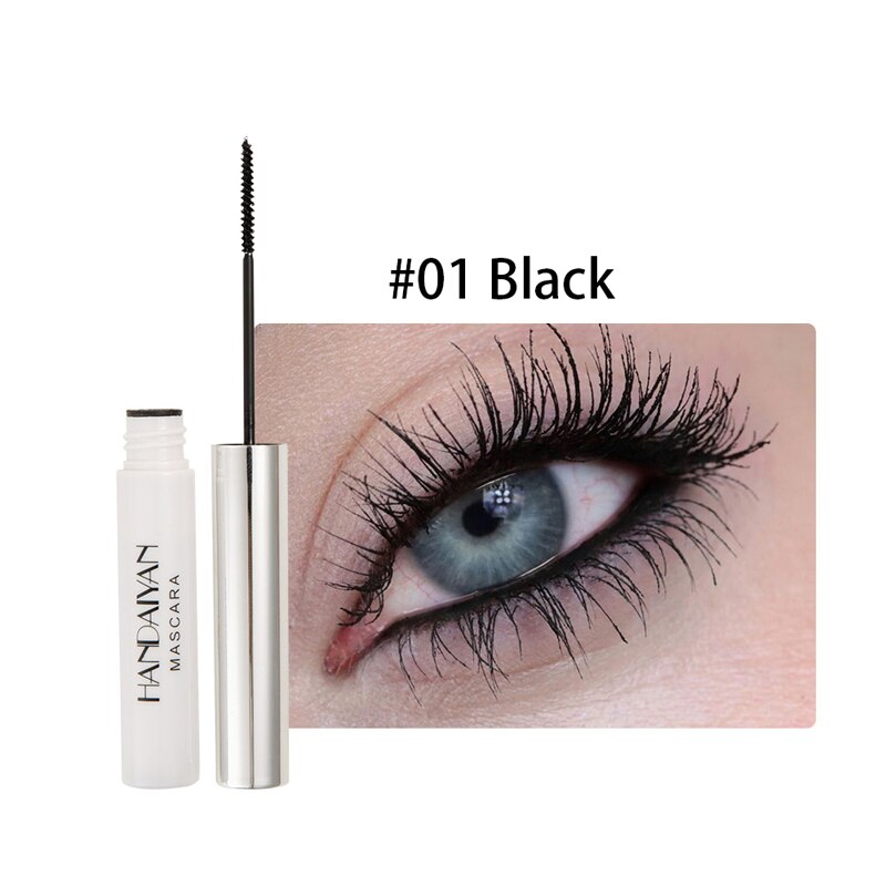 HANDAIYAN White Mascara Eyelashes Curling Liquid Pen Mascaras Eye Makeup Eye Lash Thick Cosmetics Tool Lengthening Colored Brush