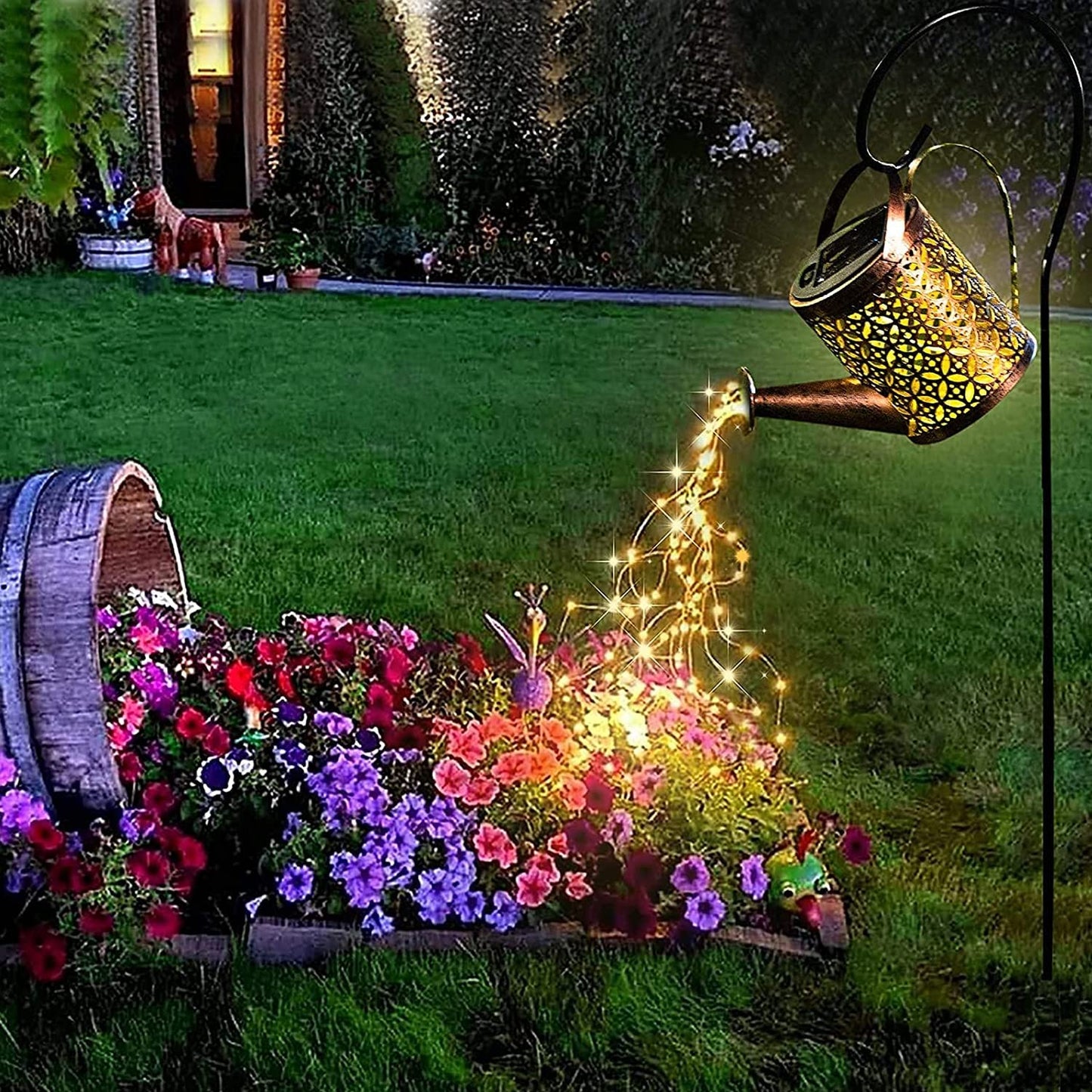 Solar led String Light Enchanted Watering Can Light Waterproof Garden Decor Yard Retro Lamp Outdoor Table Patio Lawn Yard Art