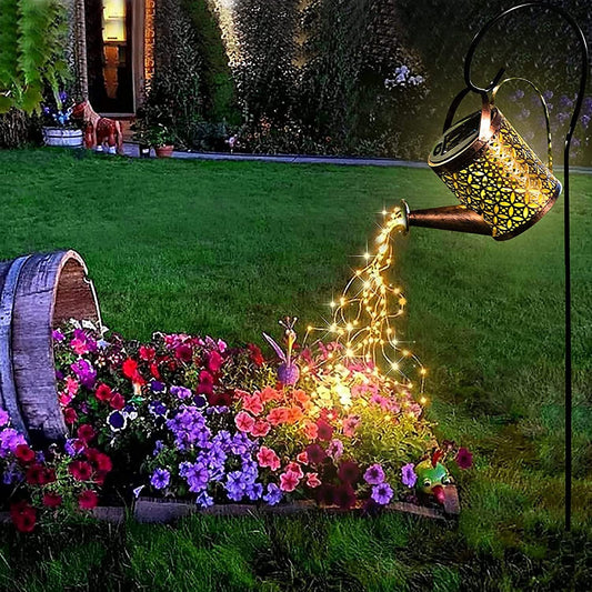 Solar led String Light Enchanted Watering Can Light Waterproof Garden Decor Yard Retro Lamp Outdoor Table Patio Lawn Yard Art