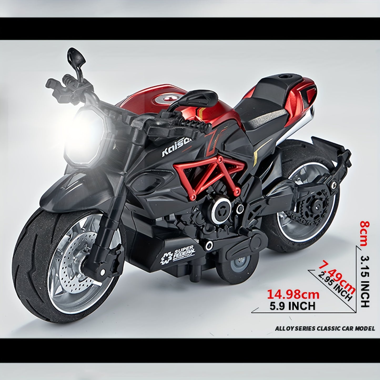 Juguete De Motocicleta De Aleación Fundida A Presión, Motocicleta Extraíble Con Sonidos Y Luces 1:12, Coches De Juguete Para Niños Con Fricción, Juguetes De Motocicleta, Regalo Para Niños O Niñas, Cumpleaños, Navidad