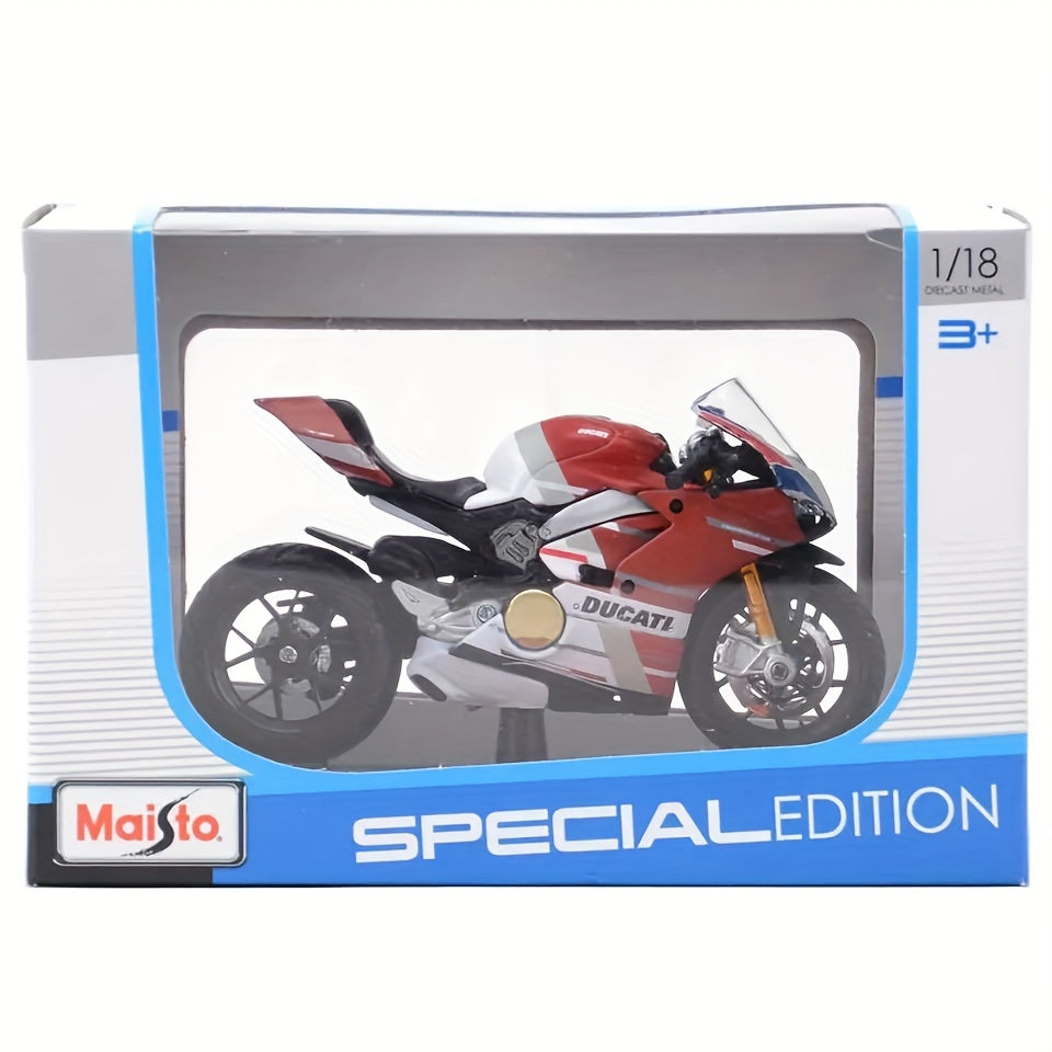 Maisto 1:18 Ducati Panigale V4 S Corse Vehículos estáticos fundidos a presión Pasatiempos coleccionables Modelo de motocicleta Juguetes Navidad, Halloween, regalos de Acción de Gracias