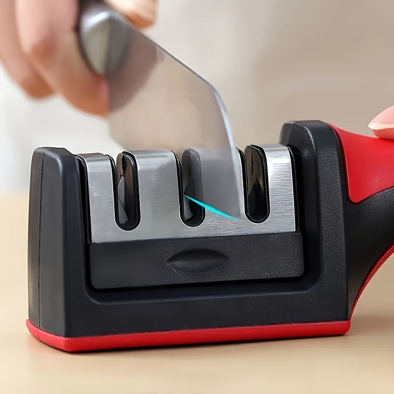 1 Afilador De Cuchillos Multifuncional Portátil Con Mango