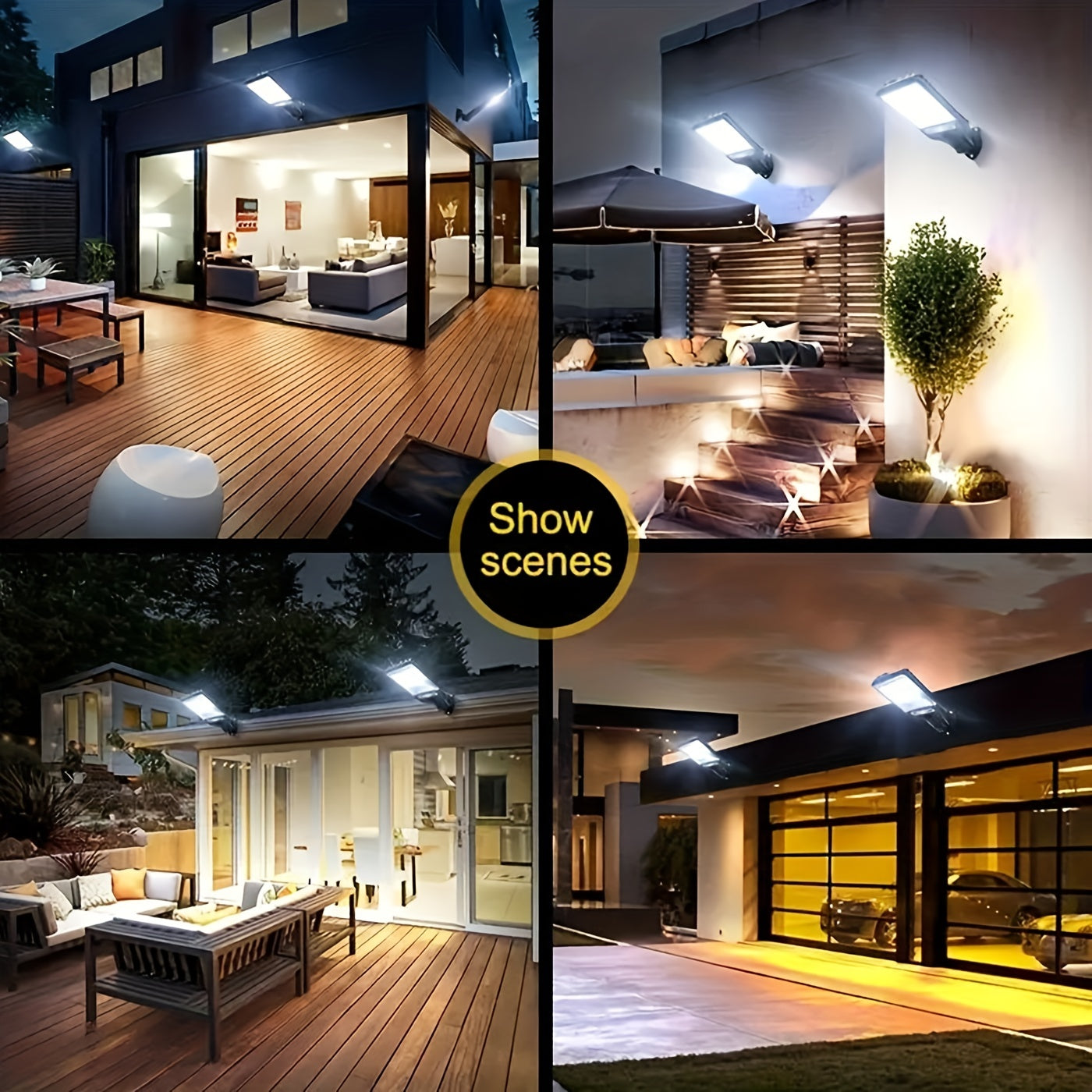 Farola Solar Para Exteriores, Luz De Jardín Con Sensor Humano, Luz De Pared LED Con Control Remoto, Luz De Jardín Impermeable