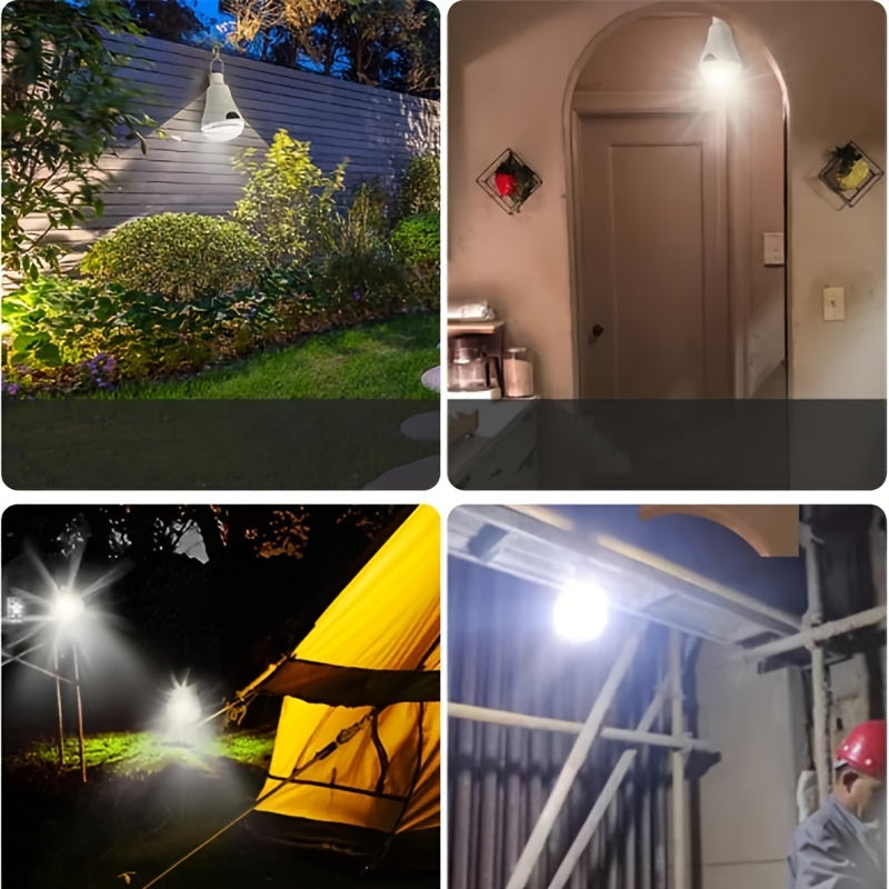 1pc / 2pcs Bombillas LED Solares, Linterna Recargable Colgante Portátil Para Exteriores De 20 LED, Para Iluminación De Gallinero En El Mercado Nocturno Para Acampar Al Aire Libre