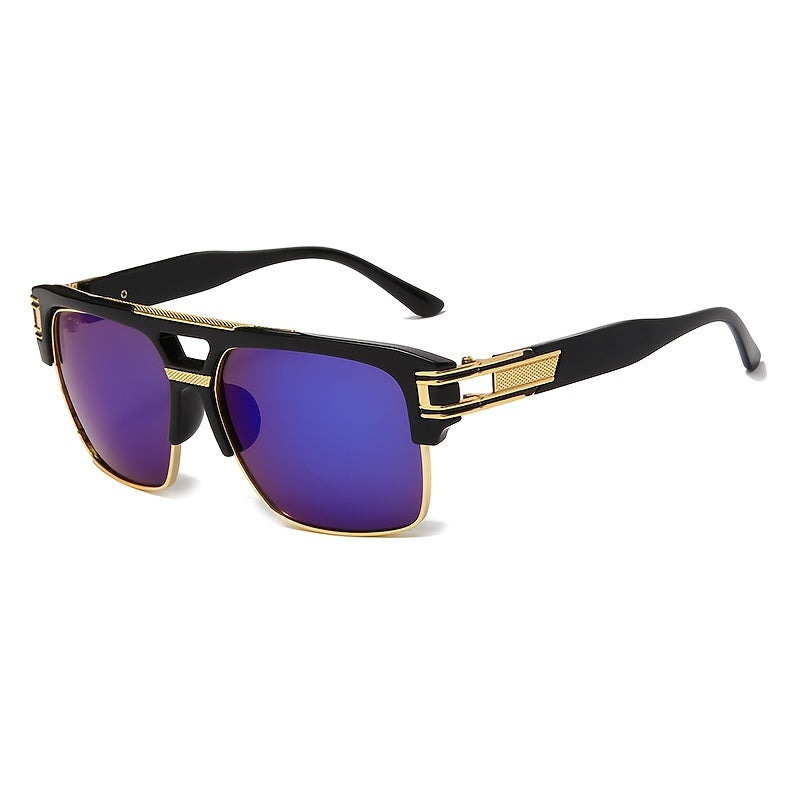 1pc Gafas De Sol De Gran Marco Para Pesca Y Conducción Al Aire Libre Para Hombres