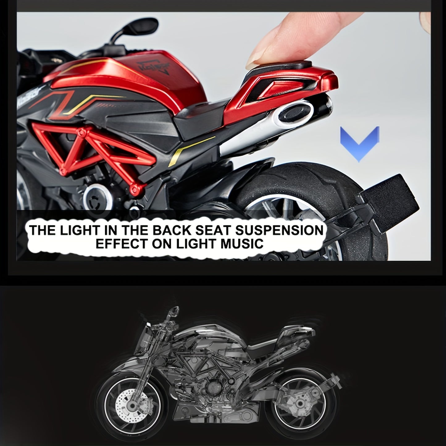 Juguete De Motocicleta De Aleación Fundida A Presión, Motocicleta Extraíble Con Sonidos Y Luces 1:12, Coches De Juguete Para Niños Con Fricción, Juguetes De Motocicleta, Regalo Para Niños O Niñas, Cumpleaños, Navidad