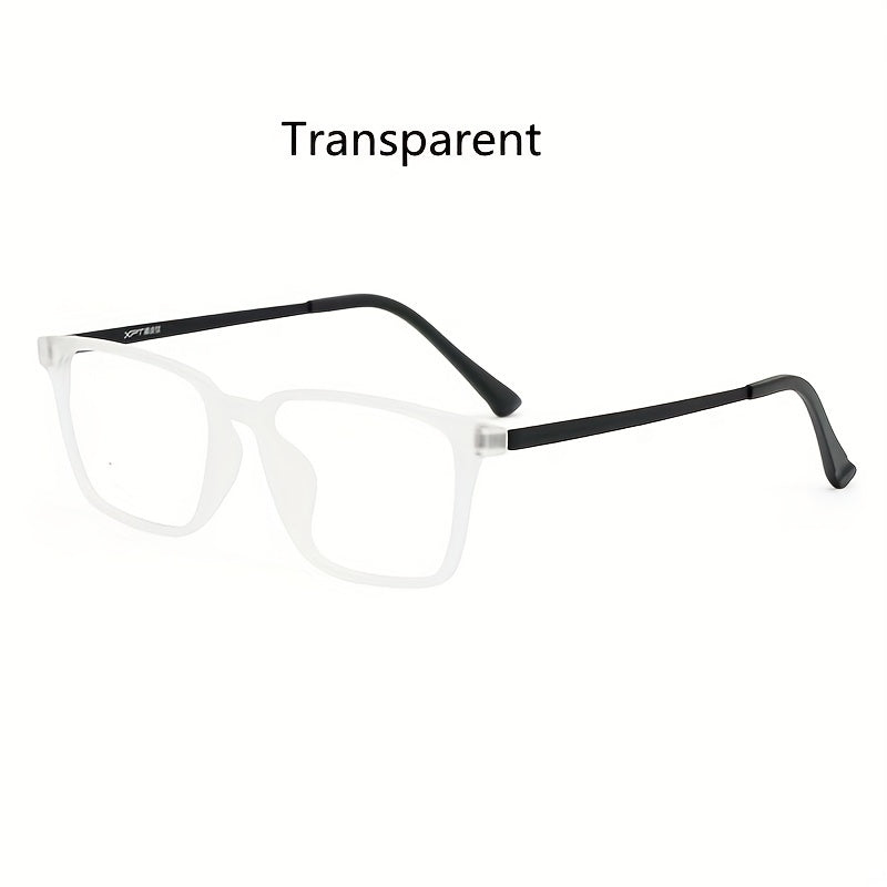 Retro Marco Cuadrado De Titanio De Goma Ultraligero, Gafas Planas Cómodas Y De Moda