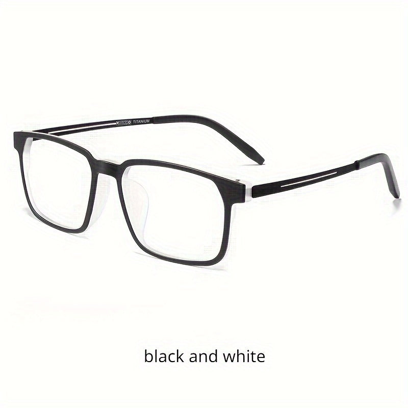 1pc Gafas De Marco Completo De Titanio De Goma Para Hombres, Marco De Gafas Cuadrado Ultraligero TR90