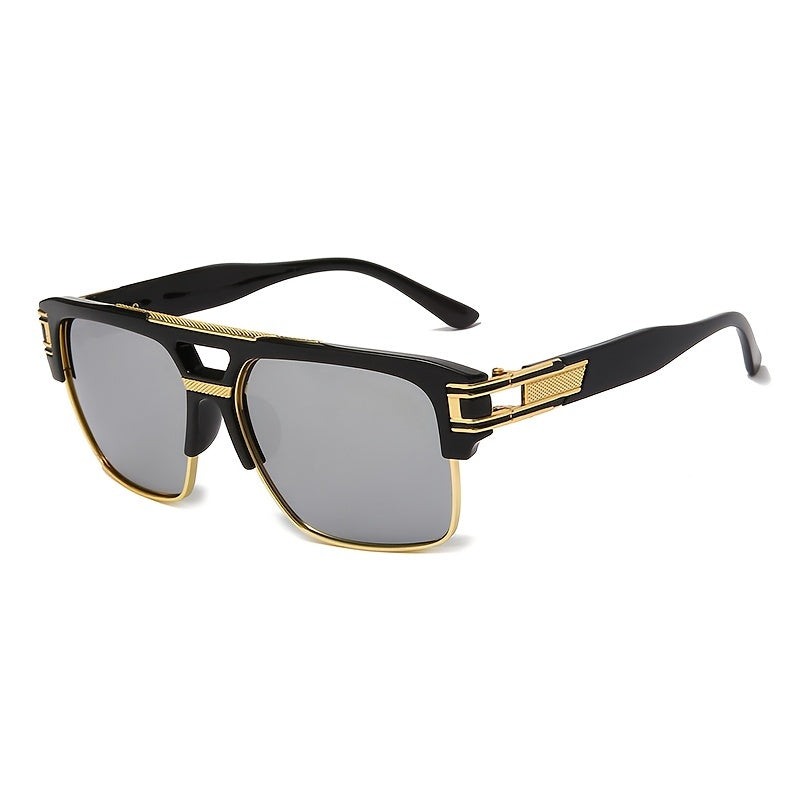 1pc Gafas De Sol De Gran Marco Para Pesca Y Conducción Al Aire Libre Para Hombres