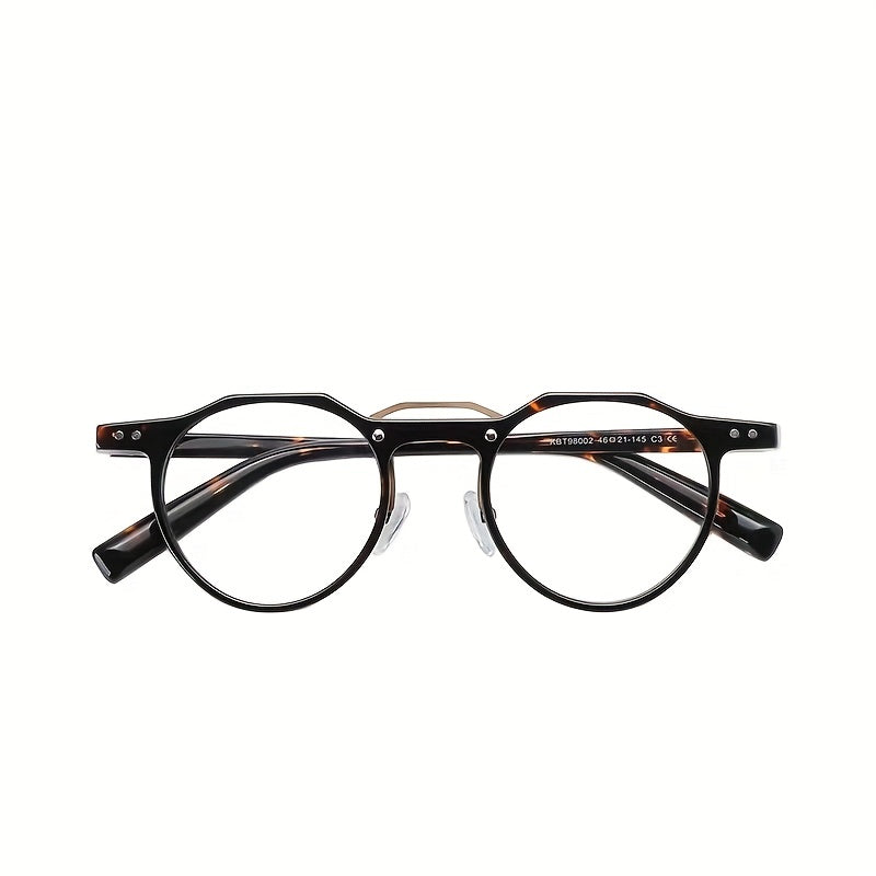 1 Pieza De Gafas De Acetato Con Montura Redonda Vintage Para Hombre, Gafas Modernas Y Modernas