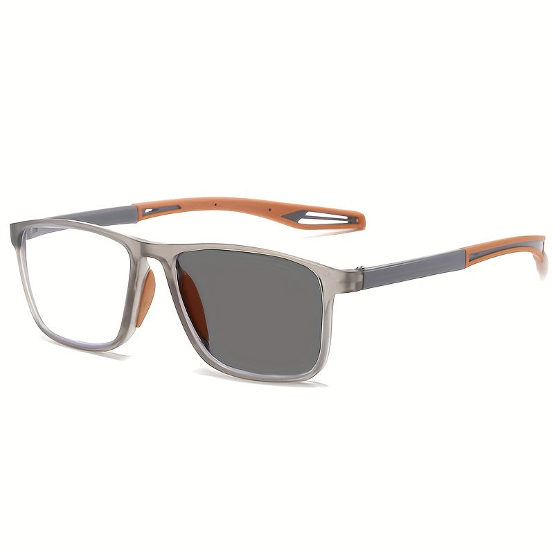 1pc Gafas Multifocales Con Lentes Fotocromáticas Para Hombres, Gafas Deportivas Antideslizantes De Doble Uso +1.0 A +4.0