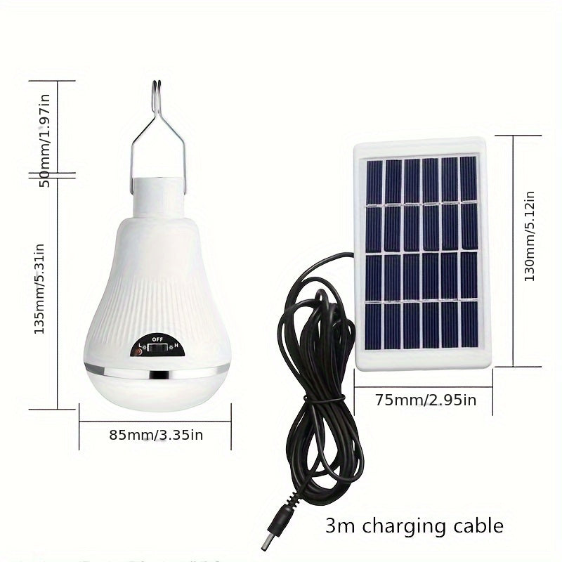 1pc / 2pcs Bombillas LED Solares, Linterna Recargable Colgante Portátil Para Exteriores De 20 LED, Para Iluminación De Gallinero En El Mercado Nocturno Para Acampar Al Aire Libre