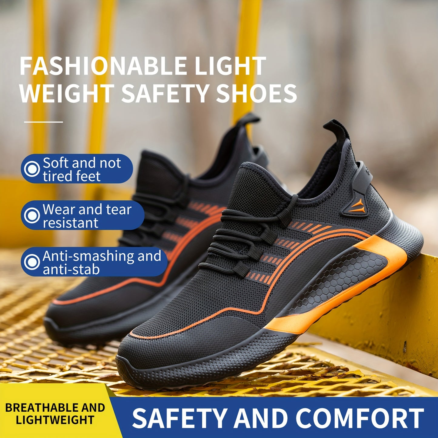 Zapatos de Seguridad Hombre | Punta Acero Kevlar | Ligeros y Transpirables | Anti Pinchazos | AnbaLi Safety