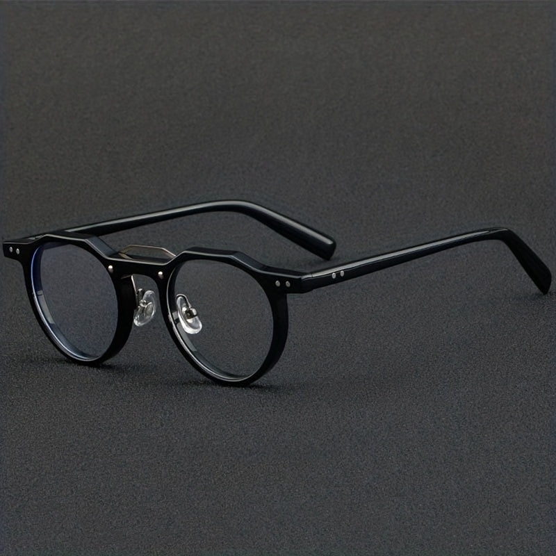 1 Pieza De Gafas De Acetato Con Montura Redonda Vintage Para Hombre, Gafas Modernas Y Modernas