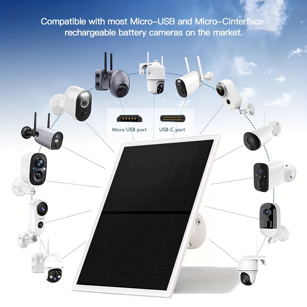 Upgrade Your Security with Our Solar Panel - Wireless Charging - Waterproof - 5V10W Energy Generation