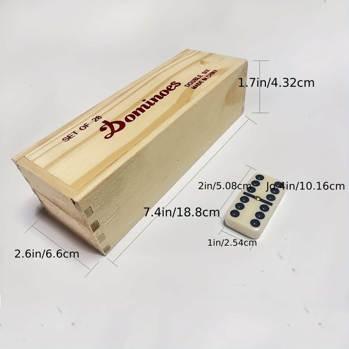 Juego De Dominó Para Adultos De 28 Uds., Juego De Mesa Clásico, Juego Doble De Seis, Juego Familiar, Juego De Dominó Doble De 6 Fichas Con Spinner En Caja De Madera Natural