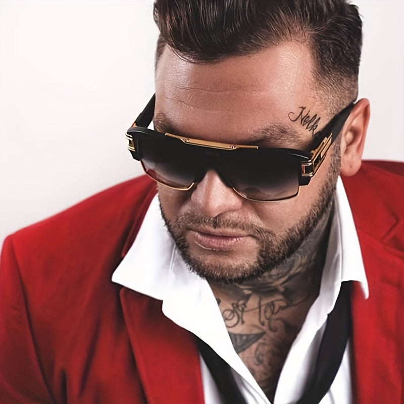 1pc Gafas De Sol De Gran Marco Para Pesca Y Conducción Al Aire Libre Para Hombres