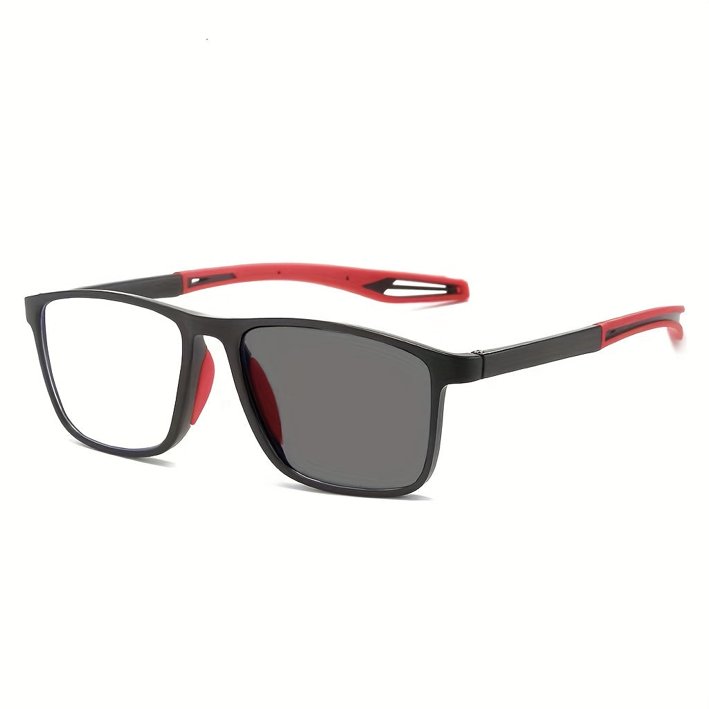 1pc Gafas Multifocales Con Lentes Fotocromáticas Para Hombres, Gafas Deportivas Antideslizantes De Doble Uso +1.0 A +4.0