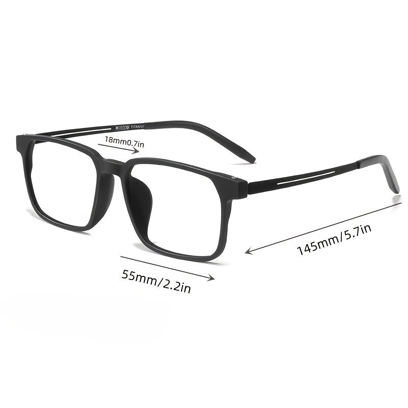 1pc Gafas De Marco Completo De Titanio De Goma Para Hombres, Marco De Gafas Cuadrado Ultraligero TR90