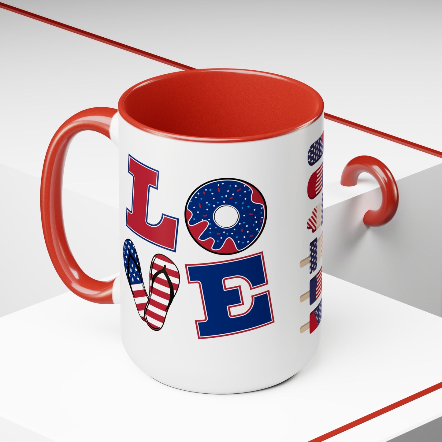 Tazas de café de dos tonos, 15 oz