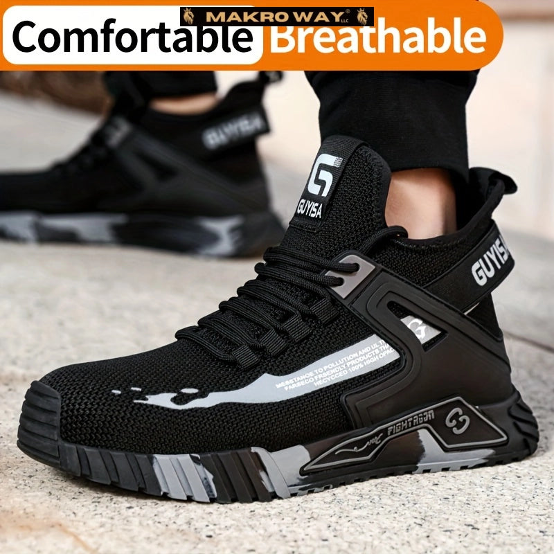 Zapatos de Seguridad para Hombres - Antideslizantes y Resistentes a Pinchazos - Ideal para Construcción Industrial