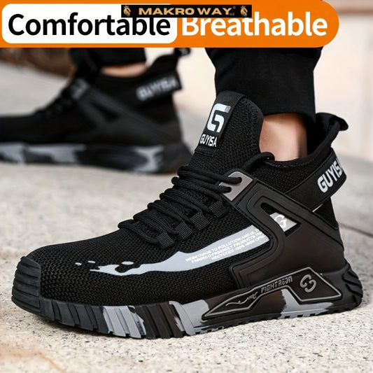 Zapatos de Seguridad para Hombres - Antideslizantes y Resistentes a Pinchazos - Ideal para Construcción Industrial