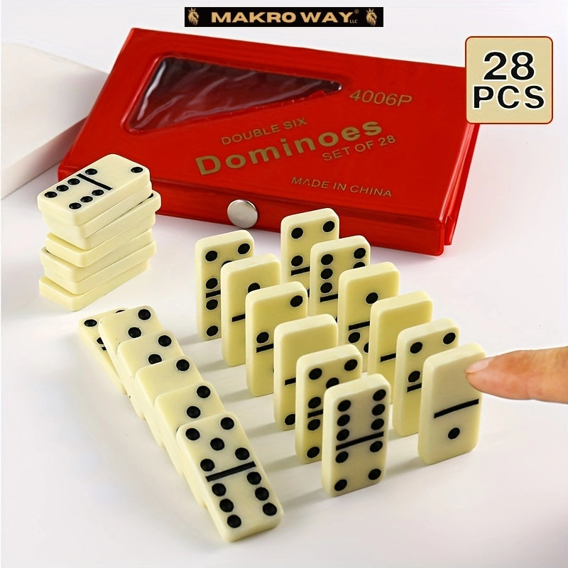 Handmade PVC Storage Box for 28 Dominos and Card Chess Set - Various Colors