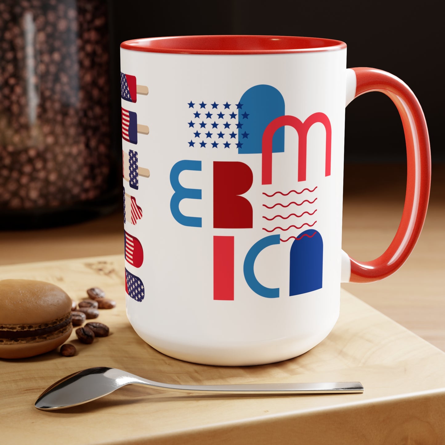 Tazas de café de dos tonos, 15 oz