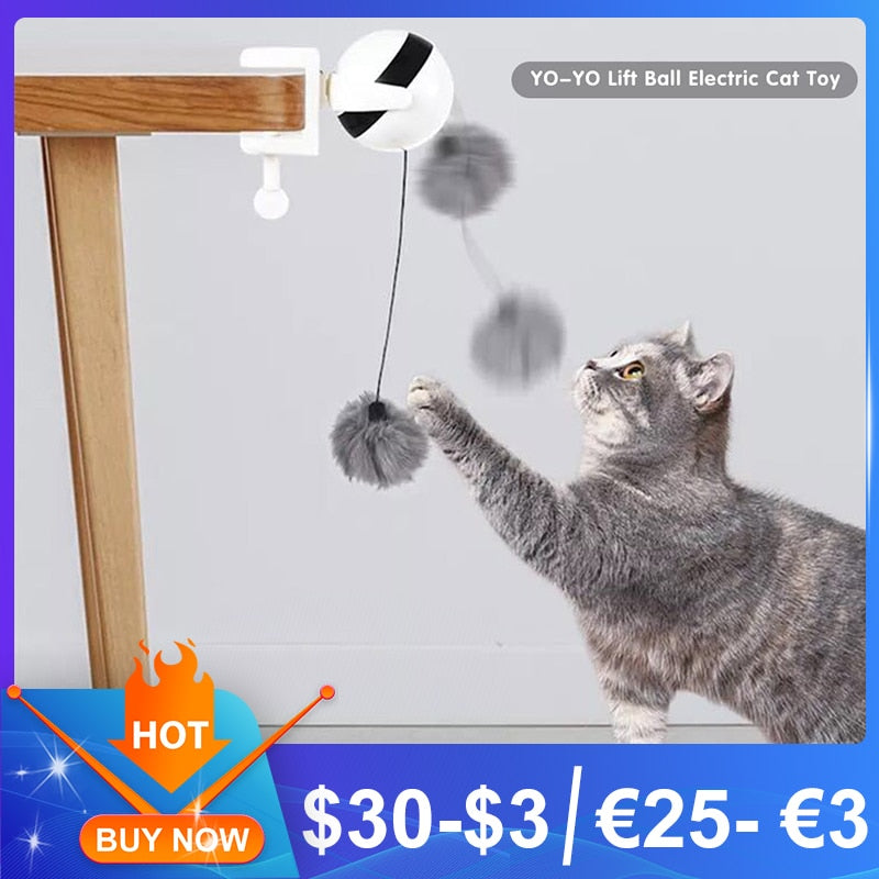 Intelligent Cat Toys Automatic Lifting Cat Ball Teaser Pet Electric Kitten Puzzle Interactive Playing Toys Pet Supplies