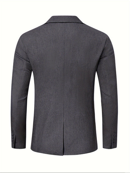 Blazers casuales ligeros para hombre, chaquetas deportivas, trajes de corte regular, chaquetas de dos botones