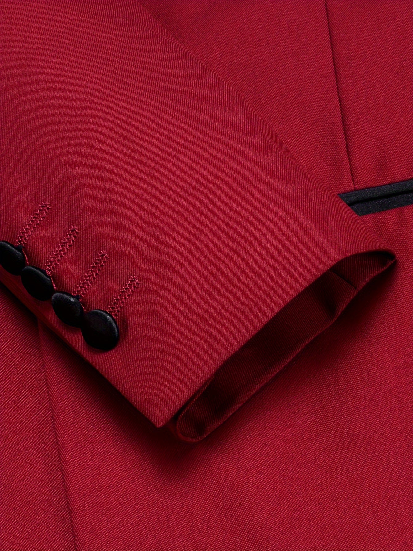 Chaqueta de traje roja lisa para hombre, formal, con 1 botón, corte regular, ideal para bodas, eventos y regalos de promoción.