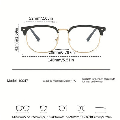 Monturas De Gafas Retro Para Hombre Y Mujer, Lentes Planas Que Cambian De Color Con Luz Anti-azul, A La Moda, 1 Ud.