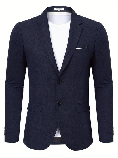 Chaqueta deportiva casual de hombre, ligera y elegante, con dos botones para negocios