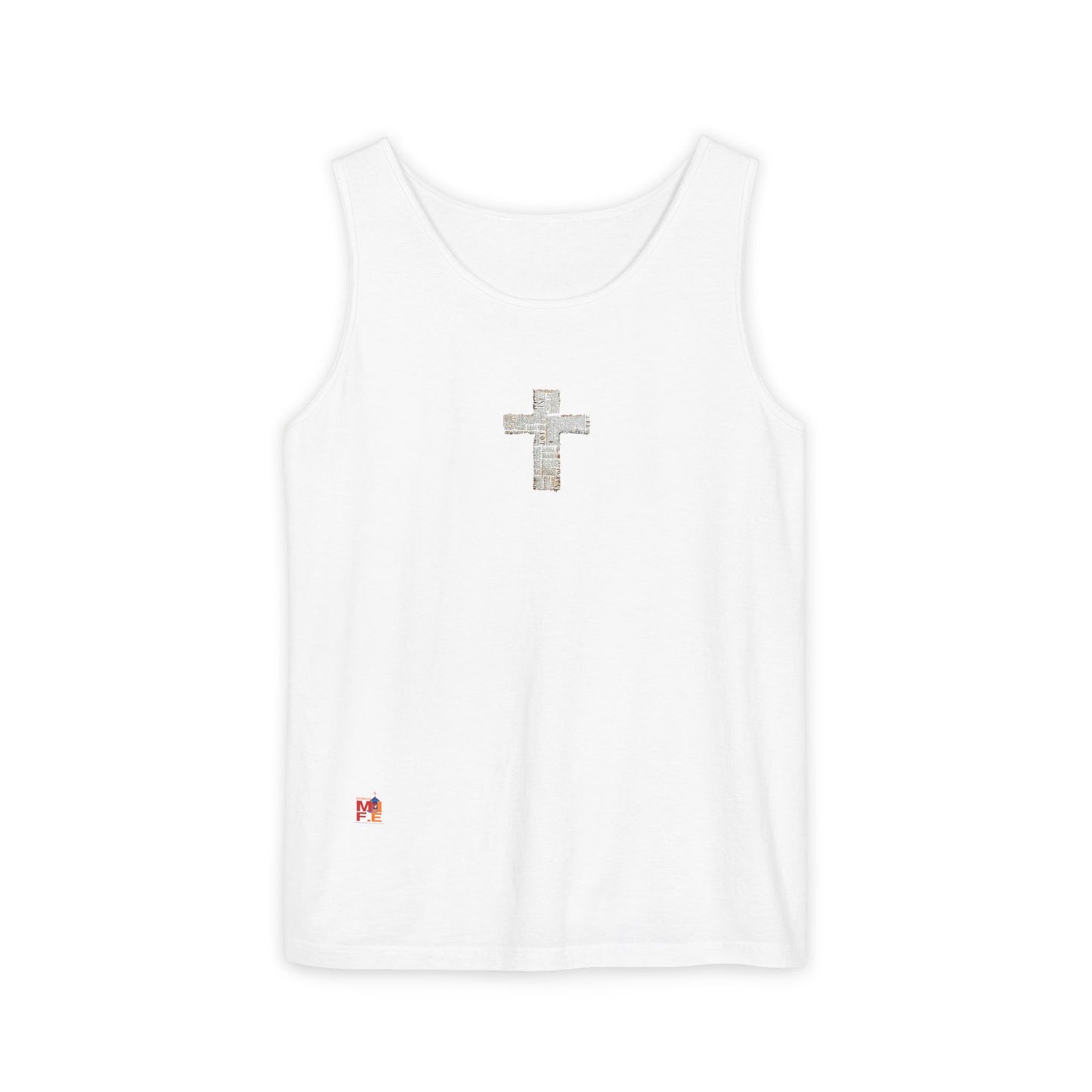 Faith Cross Tank Top — Minimal Christian Graphic Tank