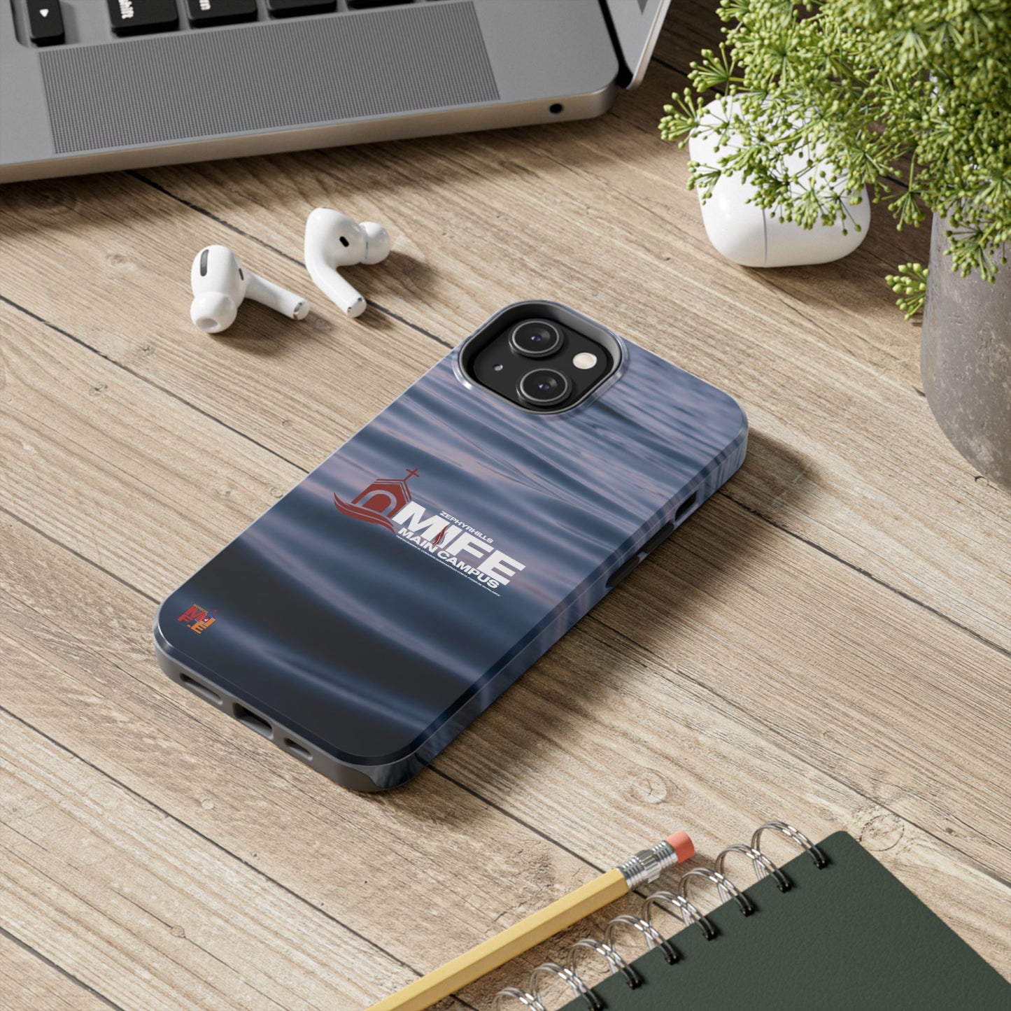 Tough Phone Case — MFE Main Campus Navy Wave Protective Cover