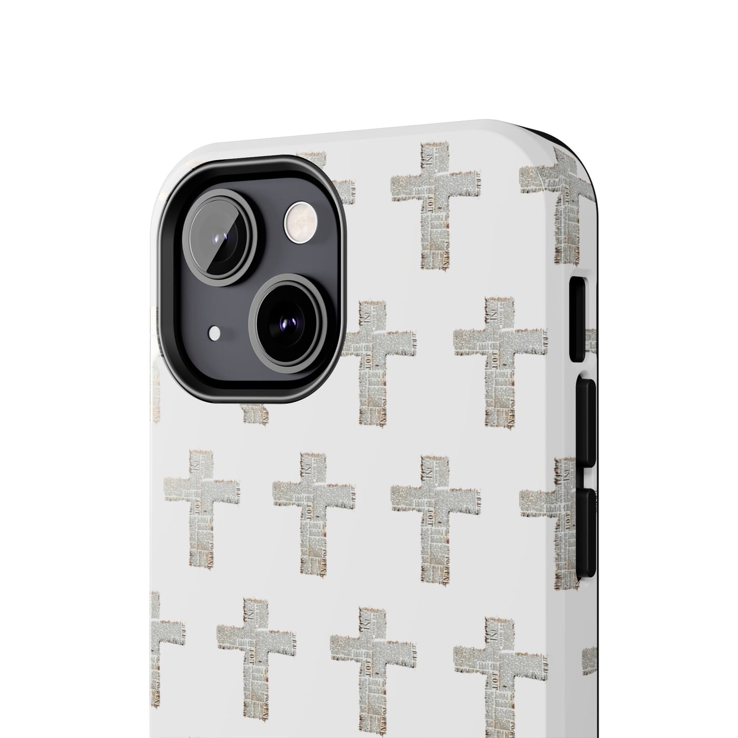 Cross Pattern Tough Phone Case — Minimalist Religious Christian Design