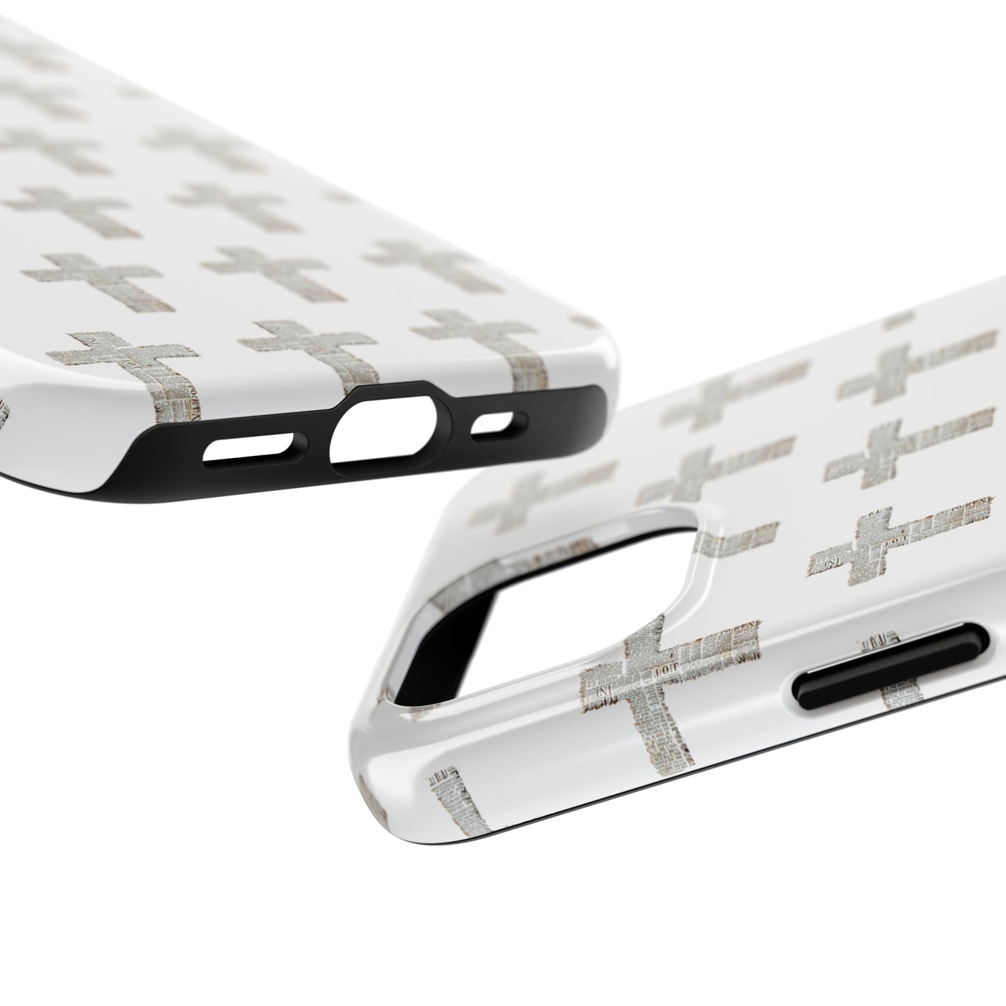 Cross Pattern Tough Phone Case — Minimalist Religious Christian Design
